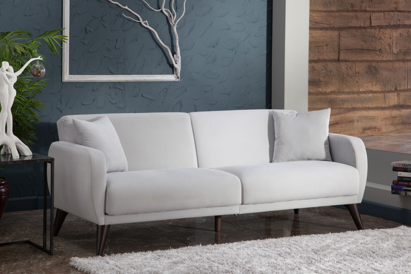Lelana 78.75'' Sleeper Sofa with Storage Taupe by Bellona